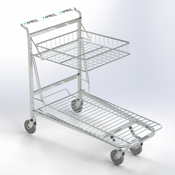 Chariot Brico avec panier rabattable