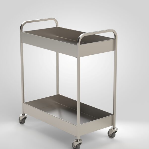 Chariot à plateaux en acier inoxydable