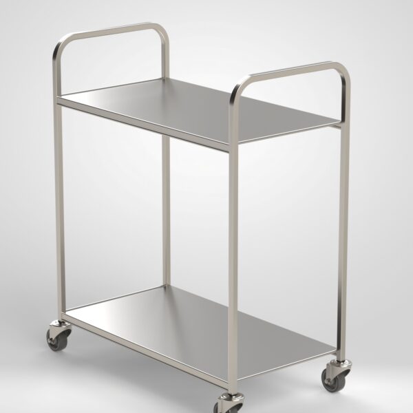 Chariot à étagères en acier inoxydable