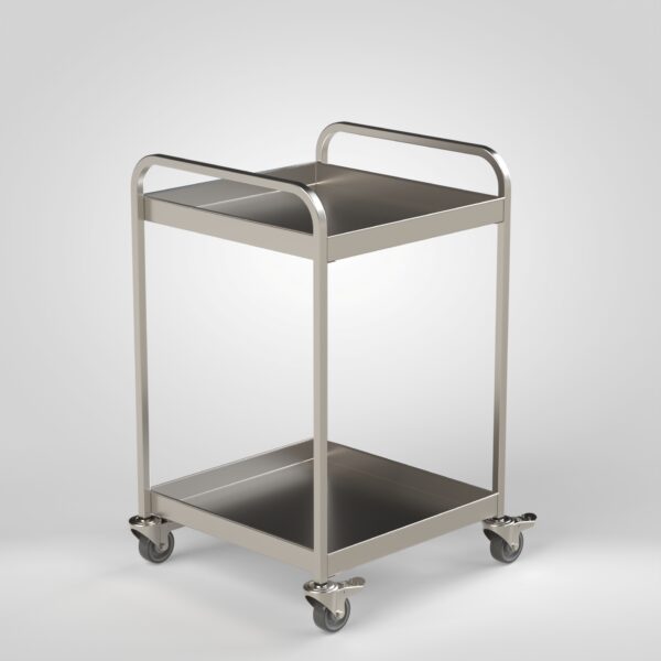 Chariot à 2 plateaux 600x600x900 en acier inoxydable